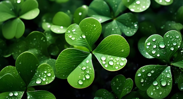 Abstract shamrocks wallpaper