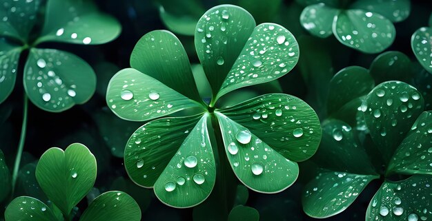 Abstract shamrocks wallpaper