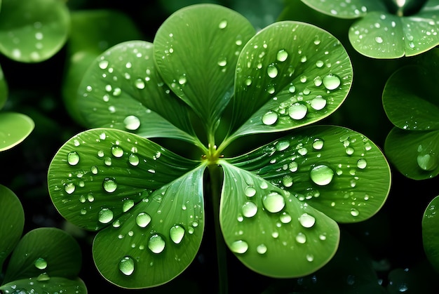 Abstract shamrocks wallpaper