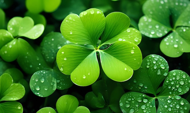 Abstract shamrocks wallpaper