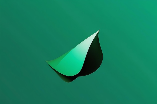 Abstract shape against green background