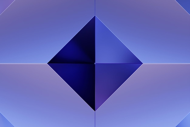紫色の背景に抽象的な形状 3D イラスト 滑らかな形状の3Dレンダリング
