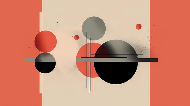 Abstract shape composition minimalistic style