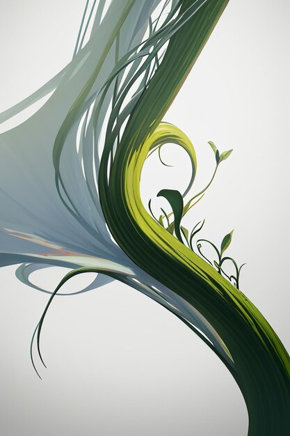 Abstract shape design flowers branches vines wallpaper background illustration elements