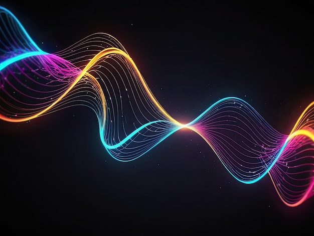 abstract shape glowing pulse with Generative AI