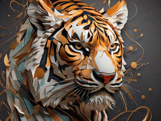 Abstract shape of tiger face perfect use