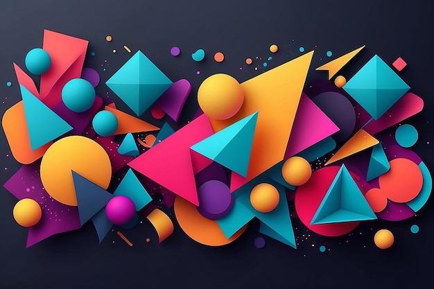 Abstract shapes background