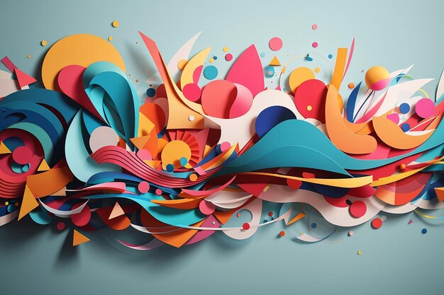 Photo abstract shapes background