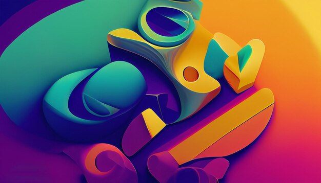 Abstract shapes colorful background concept