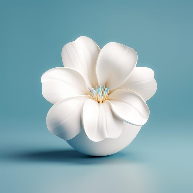 Abstract shapes in flower illustration Ai generated