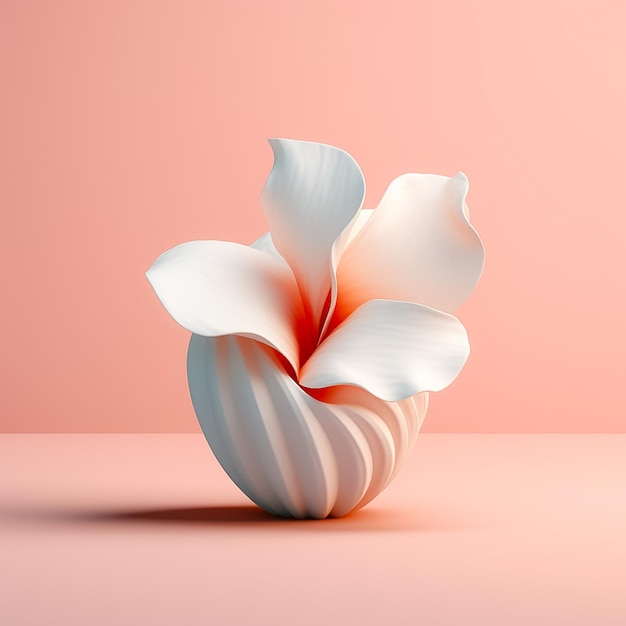 Abstract shapes in flower illustration Ai generated