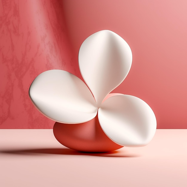 Abstract shapes in flower illustration Ai generated