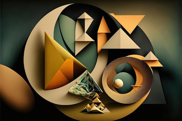 Abstract shapes Made by AIArtificial intelligence