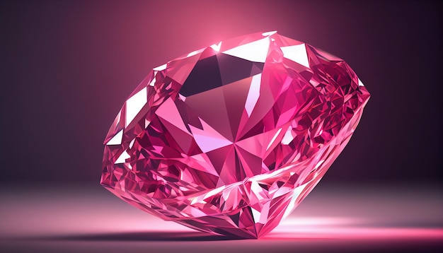 Abstract shiny background with pink color single diamond fashion trend color