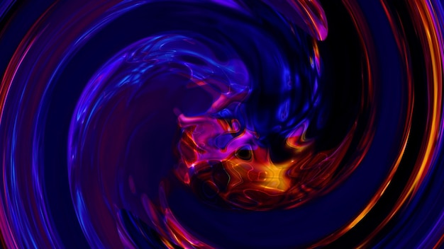 Абстрактный блестящий светящийся цифровой жидкий волновой фон Витой 3d жидкий фон
