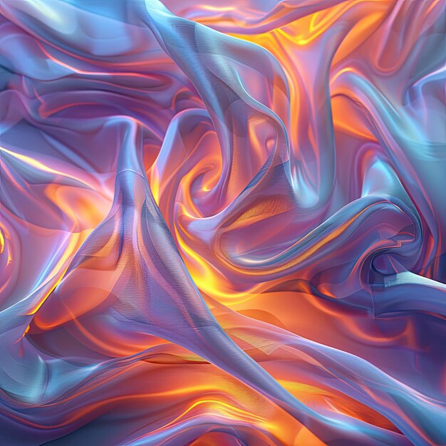 Abstract silk texture in glowing light