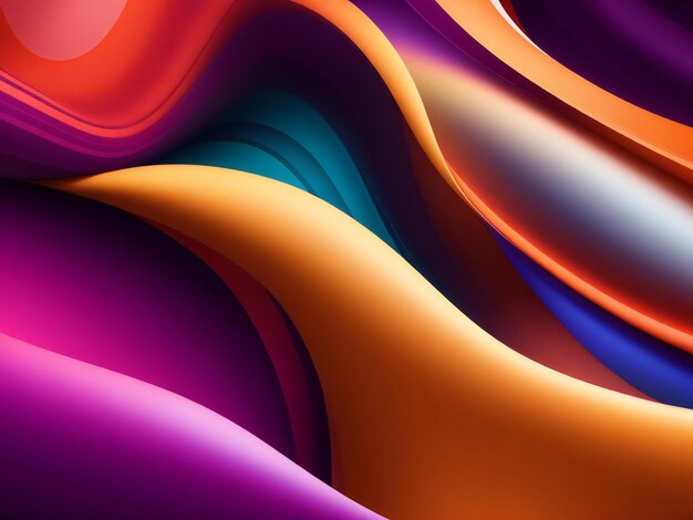 Abstract silky background wallpaper with trendy colors ai generated