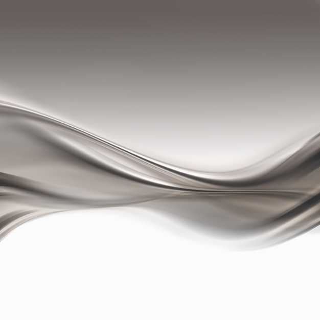 Абстрактный серебряный фон с плавными линиями
