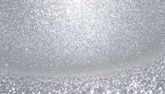 Photo abstract silver glitter background with artistic curves