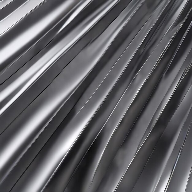 抽象的な銀の金属背景の3Dレンダリング