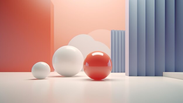 Abstract Simplicity Geometric 3D Render Background