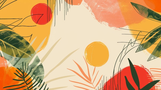 abstract simply background with natural line arts summer theme ar 169 job id 7fcf387d1b1f41fe8e689006bb42ff81