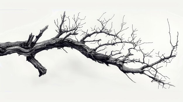 abstract sketch of rustic grapevine foliage generative ai