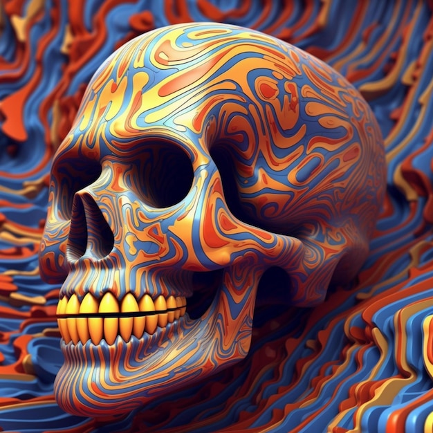 abstract skull