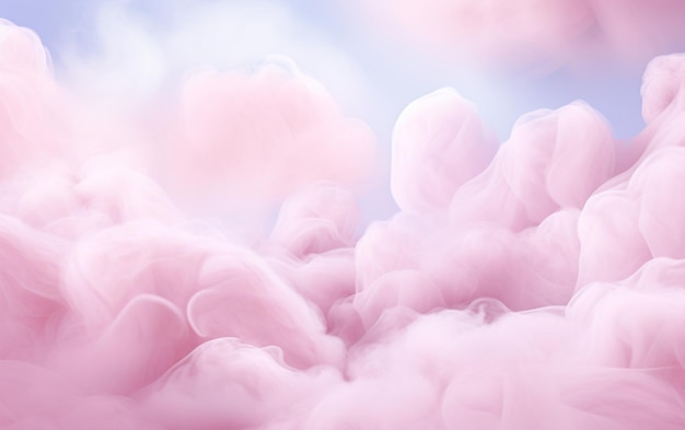 Abstract sky background with sugar cotton pink clouds design