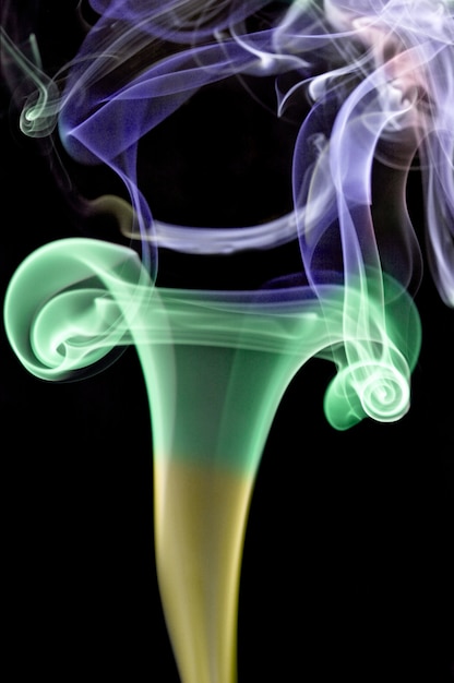 Abstract smoke background a over black background