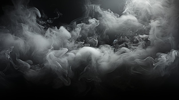 Abstract smoke on black background abstract texture smoke backgroundgenerative ai