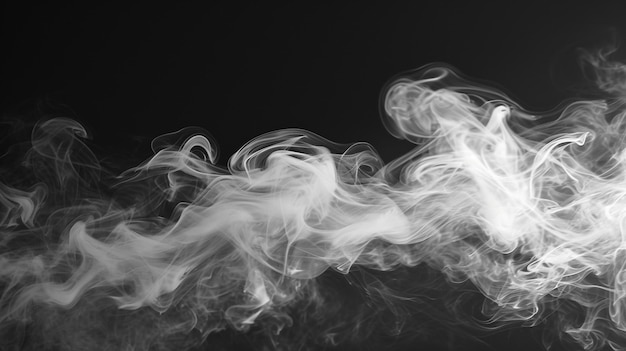 Photo abstract smoke on black background