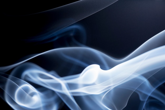 Abstract smoke on black background.