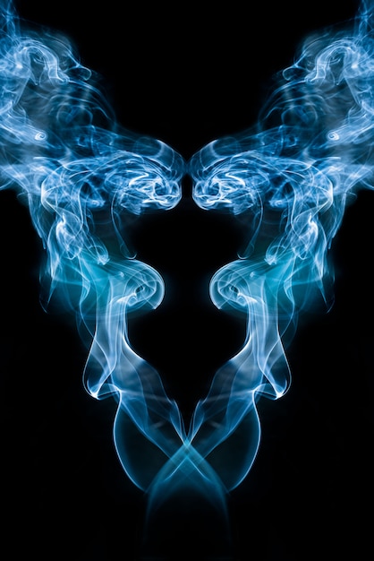 Photo abstract smoke on black