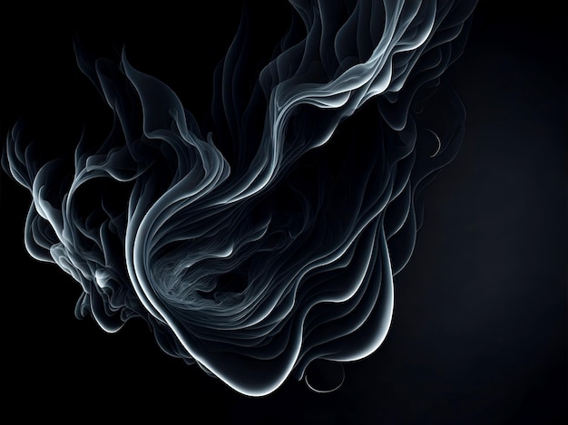 暗い背景の抽象的な煙