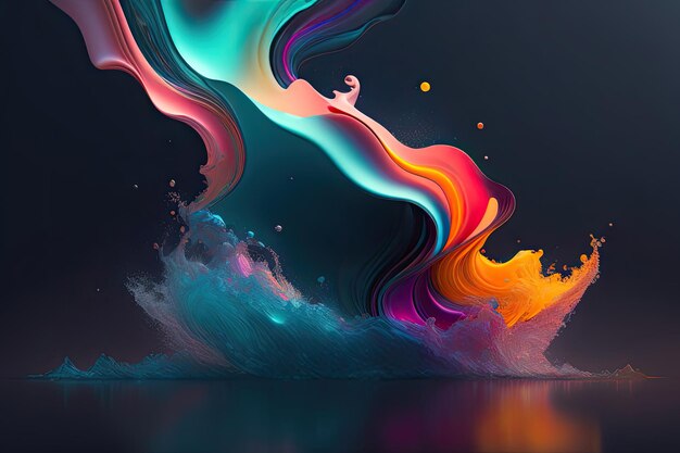 Abstract smoke and flame background wallpaperai generated