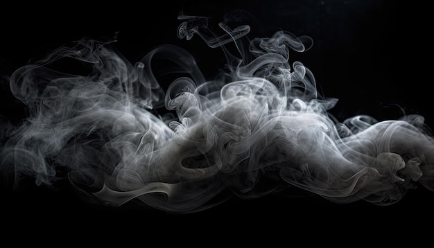 Abstract smoke floating an the air banner background Generative AI