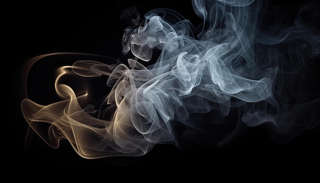 Abstract smoke floating an the air banner background Generative AI