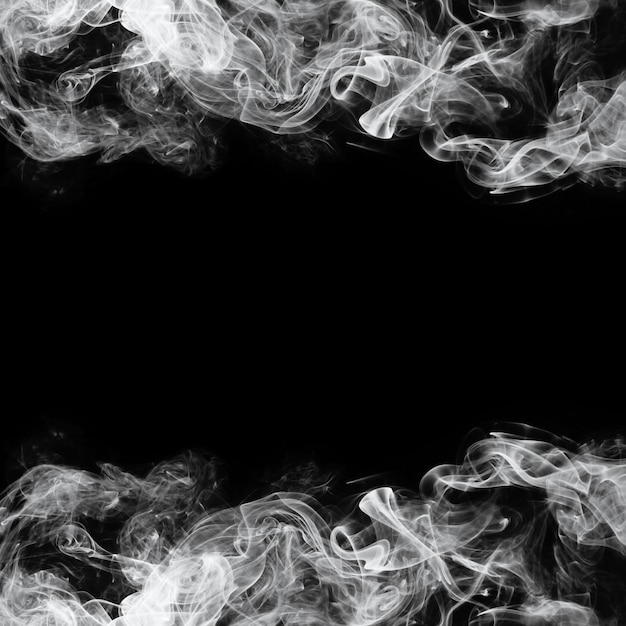 Abstract Smoke Frame On Black Background