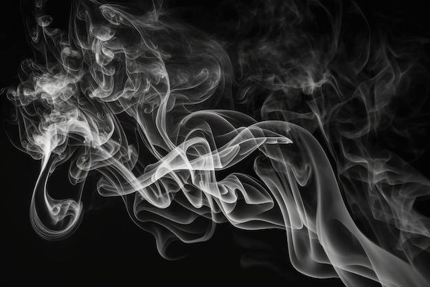 Abstract smoke image on black backgroundGenerative AI