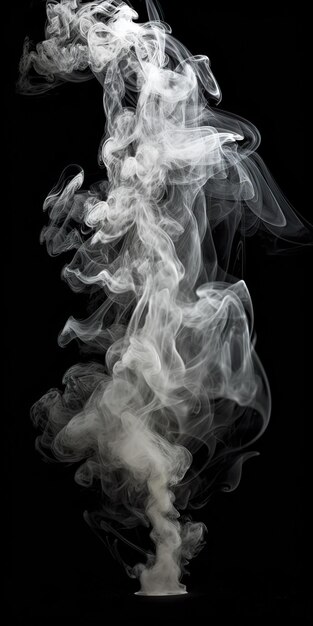 Photo abstract smoke isolated on black background steam flow smoke on black background