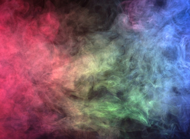 Abstract smoke isolated on black