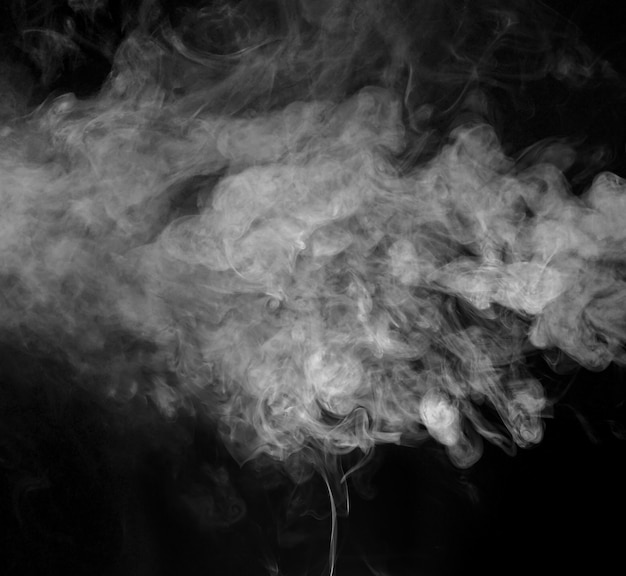 Abstract smoke isolated on black