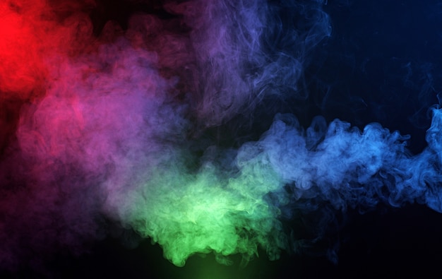 Abstract smoke isolated on black