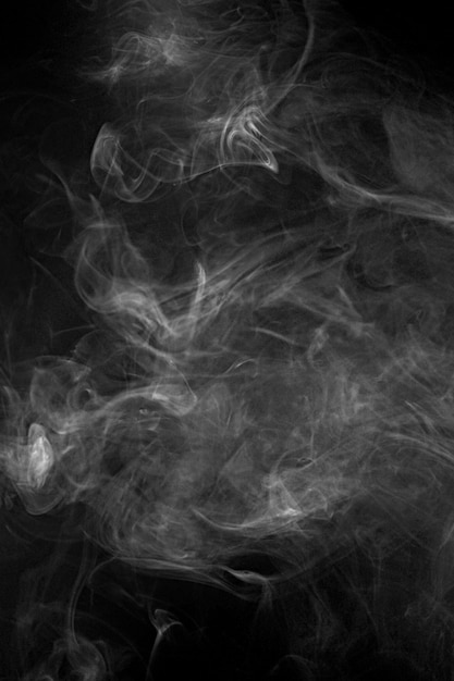 Abstract smoke isolated on black