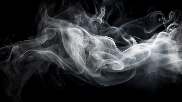 Abstract smoke misty fog on isolated