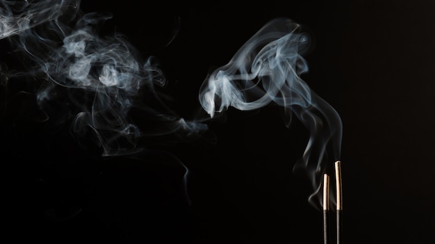 Abstract Smoke Photography Dark Blue Color and ink splash with water