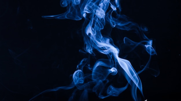 Abstract Smoke Photography Dark Blue Kleur en inkt spatten met water