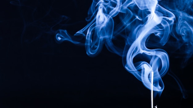 Abstract Smoke Photography Dark Blue Kleur en inkt spatten met water