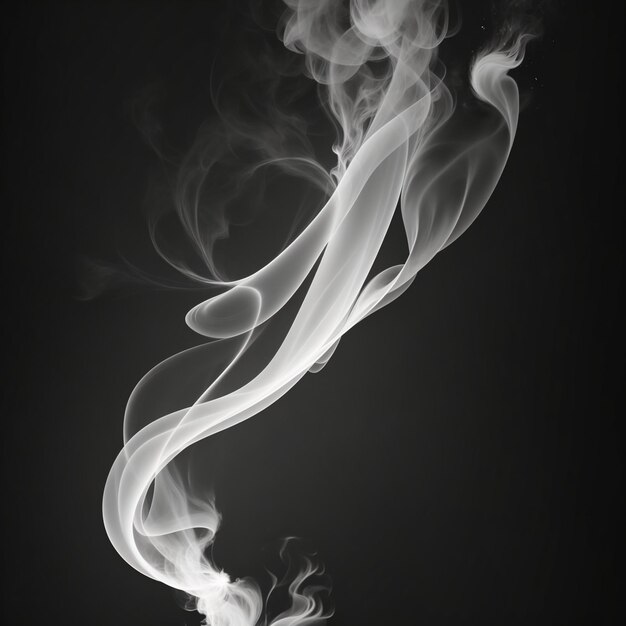 Abstract smoke swirls on black background